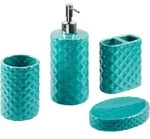 BADEZIMMER Set 4-teilig Keramik t&uuml;rkis Guatire