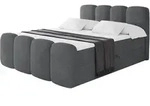 BOXBETT mit Matratze H3 - NINA-Z - 120x200 cm - Dunkelgrau