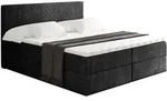 BOXBETT mit Matratze H4 und Lattenrost - VEXA - 200x200 - Schwarz Casablanca
