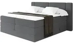 BOXSPRINGBETT mit Matratze H3/H4 - EVON KING - 140x200 cm Dunkelgrau