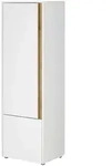 AKTENSCHRANK Wei&szlig; matt, Eiche Wotan 50 x 158 cm, Stauraumschrank mit 4...