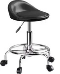 ROLLHOCKER Kunstleder Metall Schwarz