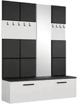 GARDEROBENSCHRANK MODULO 161,2/204/40 cm Modern Garderobe-Set Wei&szlig;