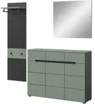 GARDEROBE-SET Salbei und grau, Garderobe 3-teilig, 180 x 190 cm, Soft-Close, Cooper
