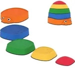 BALANCIERSTEINE f&uuml;r Kinder 5 St&uuml;ck Rutschfeste Trittsteine stapelbar 2-8...