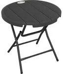 GARTENTISCH, Dunkelgrau, Stahl, HDPE