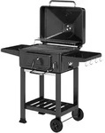 HOLZKOHLEGRILL Metall verzinkter Stahl Schwarz