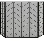 KAMINSCHUTZGITTER, Klappbares Kamingitter mit 3 Paneelen, 135 x 85 cm, Schwarz
