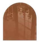 GLASPLATTE f&uuml;r Kamin 80x70 cm