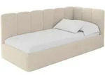 EINZELLBETT Jugendbett mit Bettkasten und Matratze H3/H4, Links - DEXY 100x200