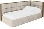 EINZELLBETT Jugendbett mit Bettkasten und Matratze H3/H4, Links - SOVY 90x200...