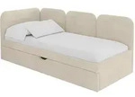 EINZELLBETT Jugendbett mit Bettkasten und Matratze H3/H4, Rechts - ALVY 80x200...