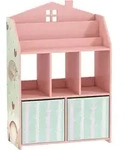 KINDER-B&Uuml;CHERREGAL MDF Vliesstoff Rosa