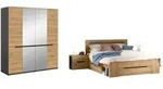SCHLAFZIMMER Eiche Artisan, grau 4-teilig, Komplettset mit viel Stauraum