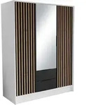 DREHT&Uuml;RENSCHRANK PELOR 150,5/200/51 cm Modern Kleiderschrank 3-t&uuml;rig mit...