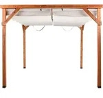 PAVILLON Tannenholz 320/380 cm Braun/Beige Villarosa