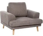 SESSEL Stoff Braun Kildal