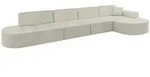 ECKSOFA Ottomane Rechts TARO-L3 - 413x171x79,5 cm Creme