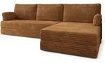 ECKSOFA ANKO modulares Boneless Sofa mit Schlaffunktion Orange Kordstoff
