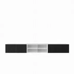 LOWBOARD VAREN 300/41/40 cm, H&auml;ngender TV-Schrank Wei&szlig; / Schwarz