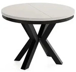 ESSTISCH Clara runder ausziehbarer, Kaschmir 120-200/120/76 cm
