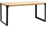 ESSTISCH Massivholz Metall Rechteckig Industrial, Akazie 180x90x76 cm