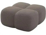 POUF Miko-Puf 90x90x45 cm Braun Boucl&eacute; Modular Sitzhocker