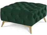 HOCKER Chesterfield Whitby Flaschengr&uuml;n Samt mit goldenen F&uuml;&szlig;en