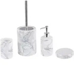 BADEZIMMER Set 4-teilig Keramik Marmoroptik Arauco
