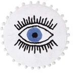BADEMATTE Eye See You rund 60 cm, Baumwolle