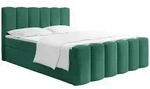 BOXBETT Serenity mit Bettkasten, Smaragdgr&uuml;n Samt 200x200 cm &ndash; inkl. H4