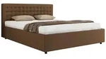 POLSTERBETT PAVO CLASSIC 140/200 - Braun Kunstleder - Pocket-Matratze