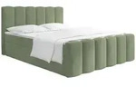 BOXBETT Serenity mit Bettkasten, Salbeigr&uuml;n Samt 140x200 cm &ndash; inkl. H4