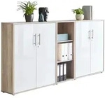 Aktenschrank Office Edition Sw Set 8 Sonoma Eiche/Wei&szlig;