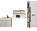 AKTENSCHRANK Set 4-teilig wei&szlig; matt, Eiche Wotan 290 cm,...