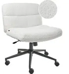 SCHREIBTISCHSTUHL Boucl&eacute; Wei&szlig; Catlin