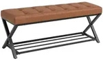 SCHUHBANK Kunstleder Kohlenstoffstahl Braun