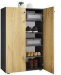 Schuhschrank LONA Anthrazit/ Honigeiche ca. 70x110x39cm