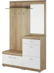 GARDEROBENSCHRANK AURA 135/197/34 cm Modern Garderobe-Set Eichefarben