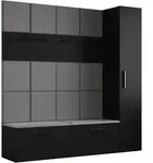 GARDEROBENSCHRANK MODULO 201,2/204/40 cm Modern Garderobe-Set Schwarz