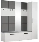 GARDEROBENSCHRANK MODULO 201,2/204/40 cm Modern Garderobe-Set Wei&szlig;