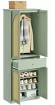 KLEIDERSCHRANK mit 4 T&uuml;ren, 1 Schublade und 5 verstellbaren B&ouml;den, 70x34x180 cm