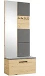 GARDEROBENSCHRANK MODULO 80,6/204/40 cm Modern Garderobe-Set Eiche Artisan