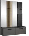 GARDEROBENSCHRANK MODULO 161,2/204/40 cm Modern Garderobe-Set Grau