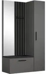 GARDEROBENSCHRANK MODULO 120,6/204/40 cm Modern Garderobe-Set Grau