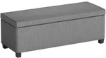 TRUHENBANK 112 x 42 x 40 cm mit abnehmbarem Deckel, Grau