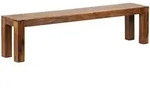 SITZBANK Massivholz Landhausstil handgefertigt, Braun 180x35x45 cm