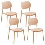 GARTENSTUHL 4er-Set Sandbeige Tupiza