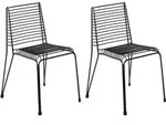 GARTENSTUHL 2er-Set Metall Schwarz Chieve