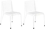 GARTENSTUHL 2er-Set Metall Wei&szlig; Chieve